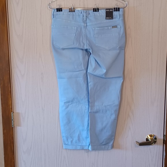 NWT Dear John Jeans, Size 27, Lt Blue, Cuffed Crop, 30W x 24L, Stretch Denim - Picture 2 of 11
